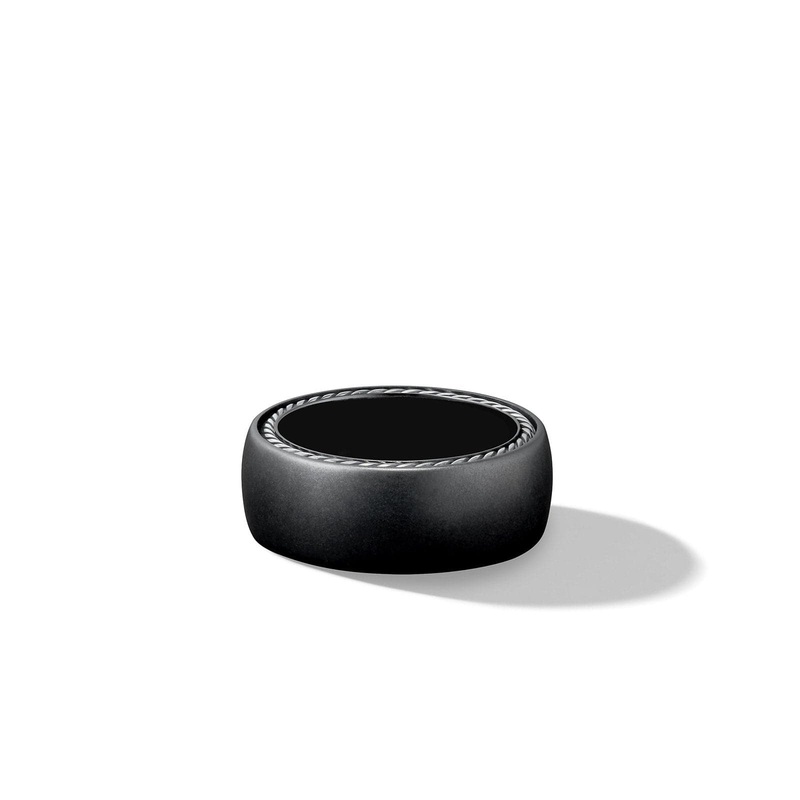 DAVID YURMAN Streamline Band Ring in Black Titanium, 9mm