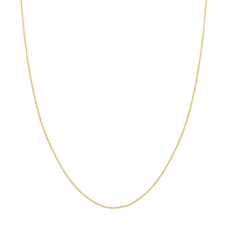 16" Yellow Gold 1.05mm Cable Chain