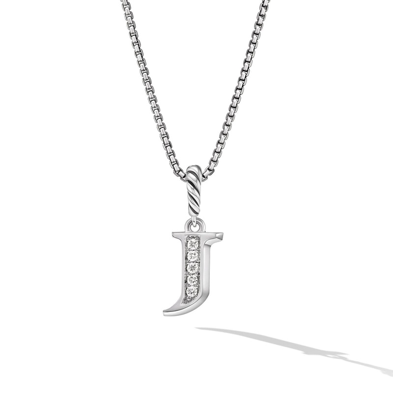 DAVID YURMAN Pav Initial Pendant Necklace