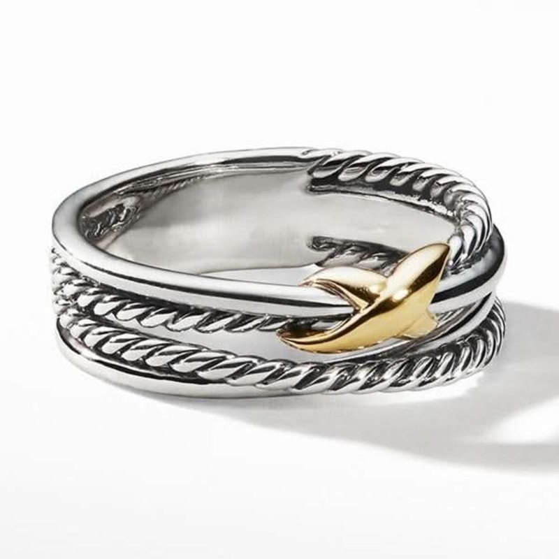 DAVID YURMAN X Crossover Ring with 18K Gold