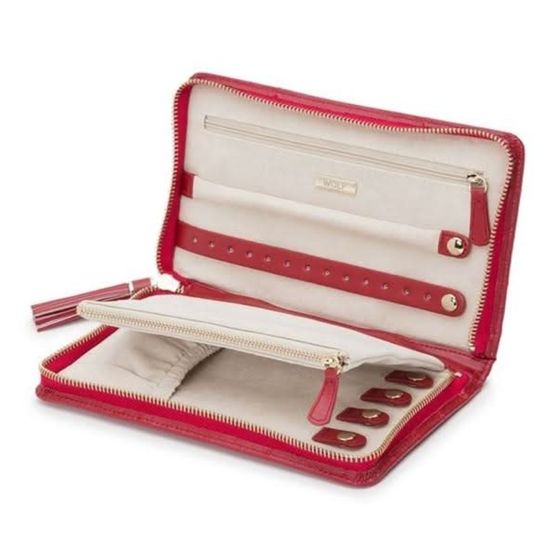 WOLF Red Caroline Large Jewelry Portfolio