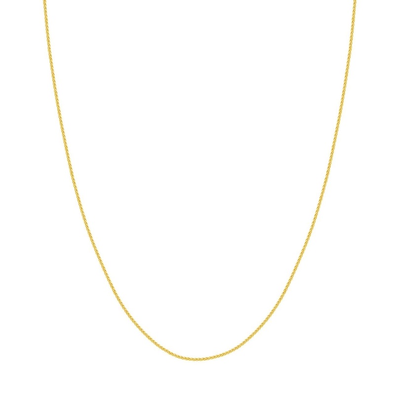 Yellow Gold 20" Round Wheat Chain