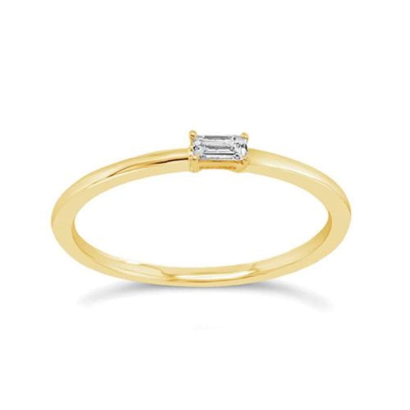 0.07CT YELLOW GOLD DIAMOND RING