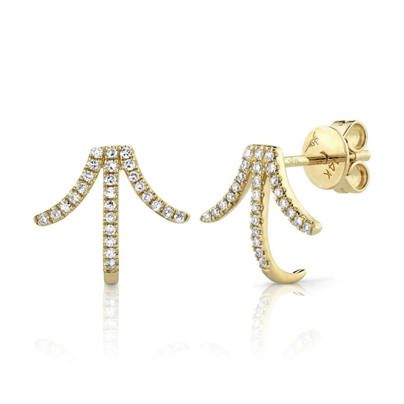 0.15Ct 14K Yellow Gold Diamond Earring