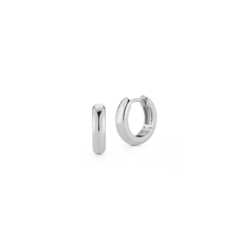 Huggie 14K White Gold Earrings