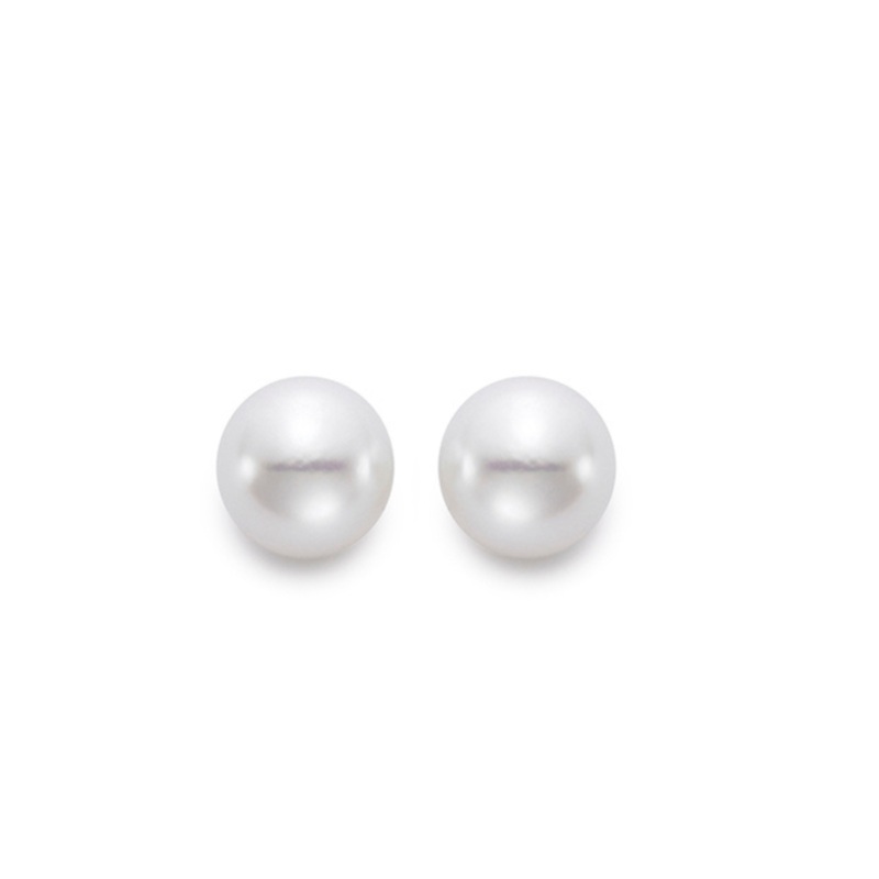 Mastoloni Akoya Pearl 14K Yellow Gold 5.5-6mm White A Stud Pearl Earrings