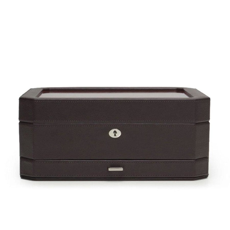 WINDSOR 10 PIECE WATCH BOX WITH DRAWERORANGE