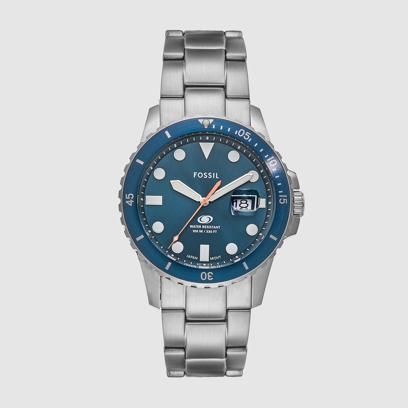 Blue Dive Men Quartz Blue Dial Analog Stainless Steel Watch FS6050