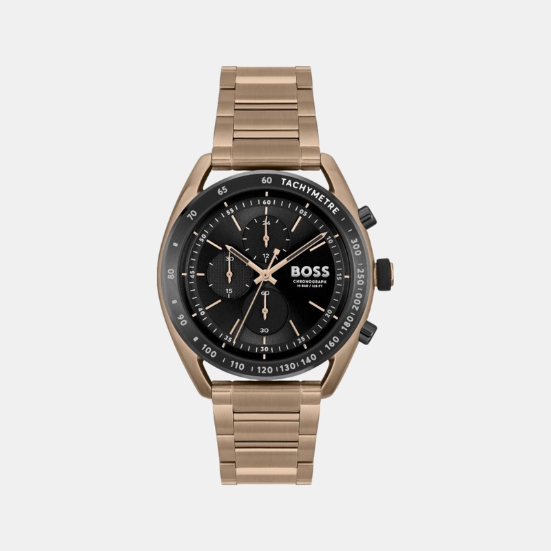 Men's Quartz Chronograph Black Dial Stainless Steel Watch 1514027