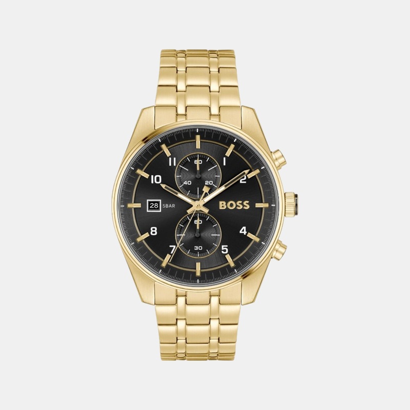 Men's Quartz Chronograph Black Dial Stainless Steel Watch 1514152