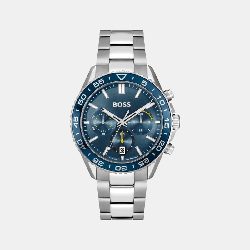 Men's Quartz Chronograph Blue Dial Stainless Steel Watch 1514143