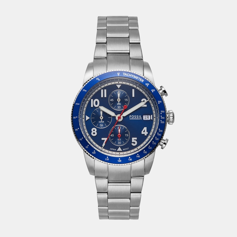 Sport Tourer Men Quartz Blue Dial Chronograph Stainless Steel Watch FS6047