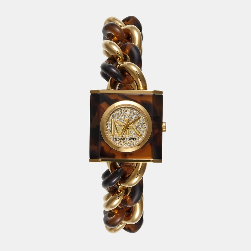 Women Quartz Gold Dial Analog Stainless Steel Watch MK4808