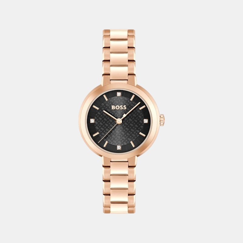 Women's Quartz Analog Black Dial Stainless Steel Watch 1502760