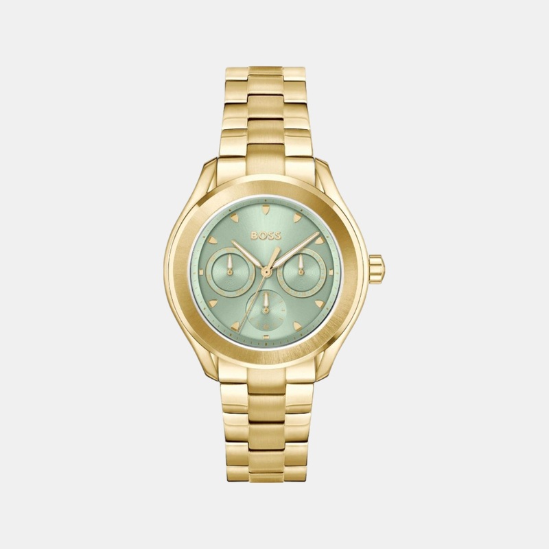 Women's Quartz Multi-Function Green Dial Stainless Steel Watch 1502745