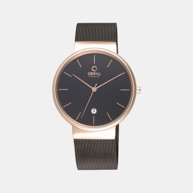 Men's Black Analog Stainless Steel Watch V153GDVBMB