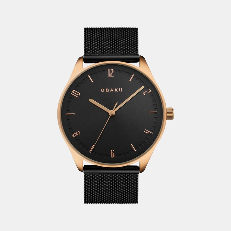 Men's Black Analog Stainless Steel Watch V235GXVBMB