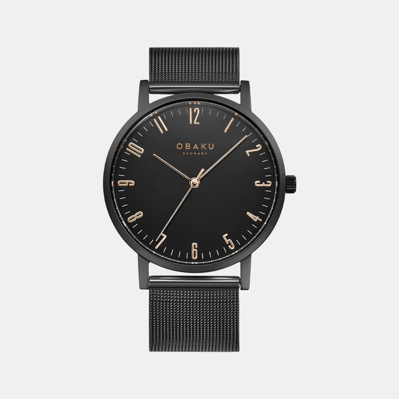 Men's Black Analog Stainless Steel Watch V248GXBBMB