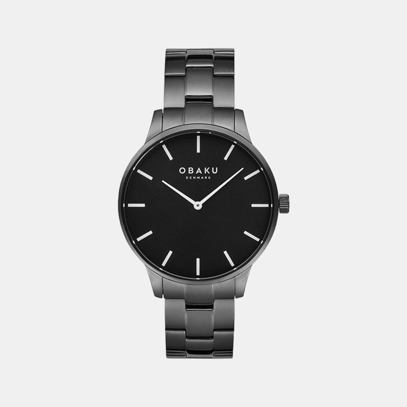 Men's Black Analog Stainless Steel Watch V260GXBBSB