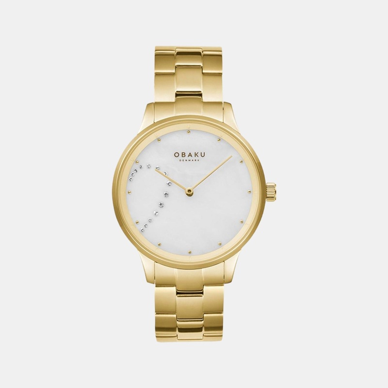 Men White Analog Stainless Steel Watch V247GHGWSG