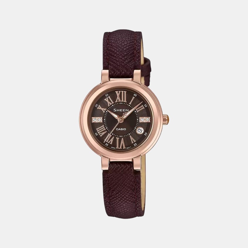 Sheen Women's Analog Leather Watch SX214 - SHE-4029PGL-5AUDF