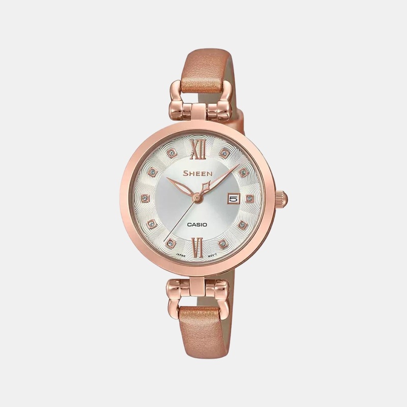 Sheen Women's Analog Leather Watch SX259 - SHE-4055PGL-7BUDF