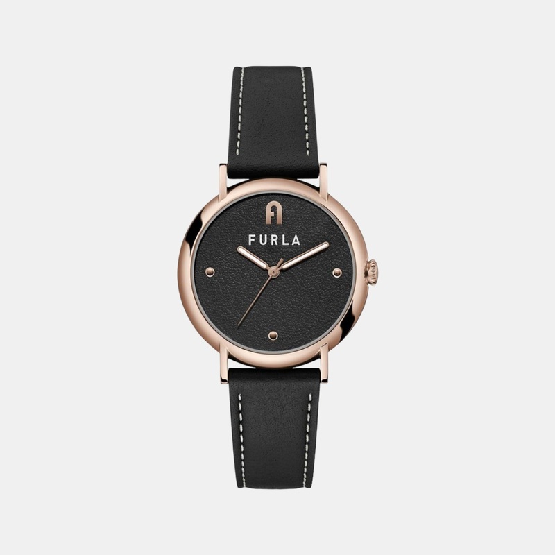 Women Black Analog Leather Watch WW00023013L3