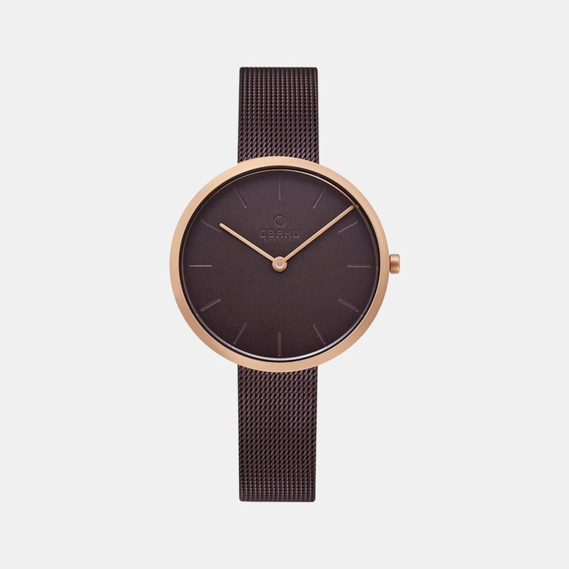Women Brown Analog Stainless Steel Watch V219LXVNMN
