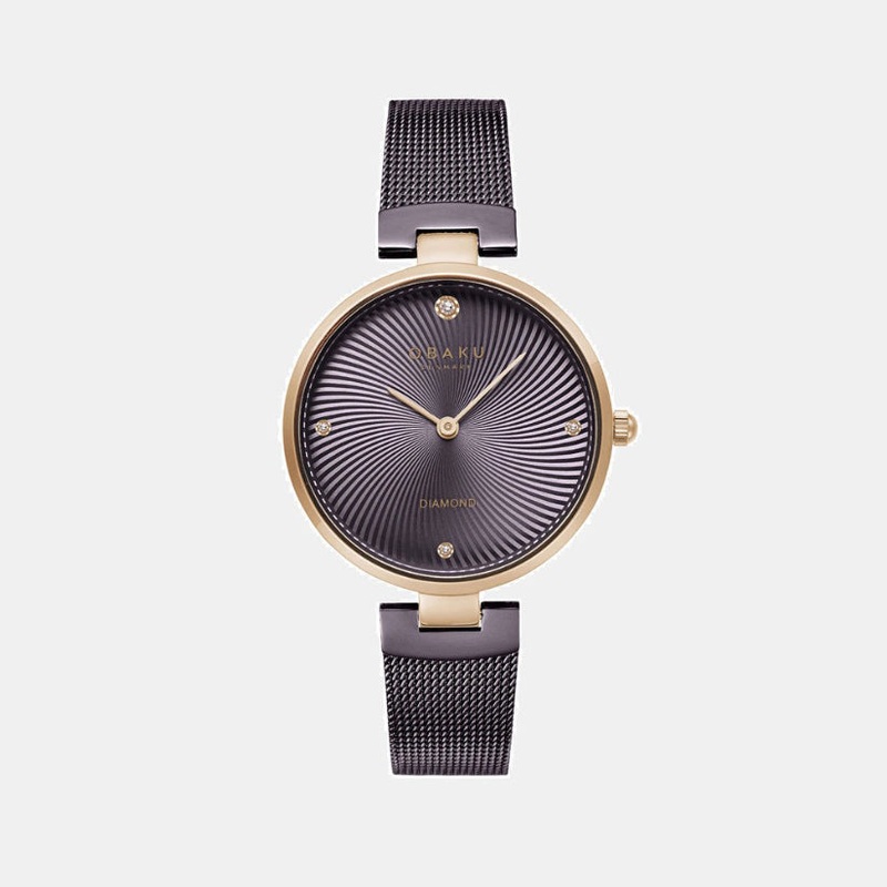 Women Brown Analog Stainless Steel Watch V256LXVNMN-DD