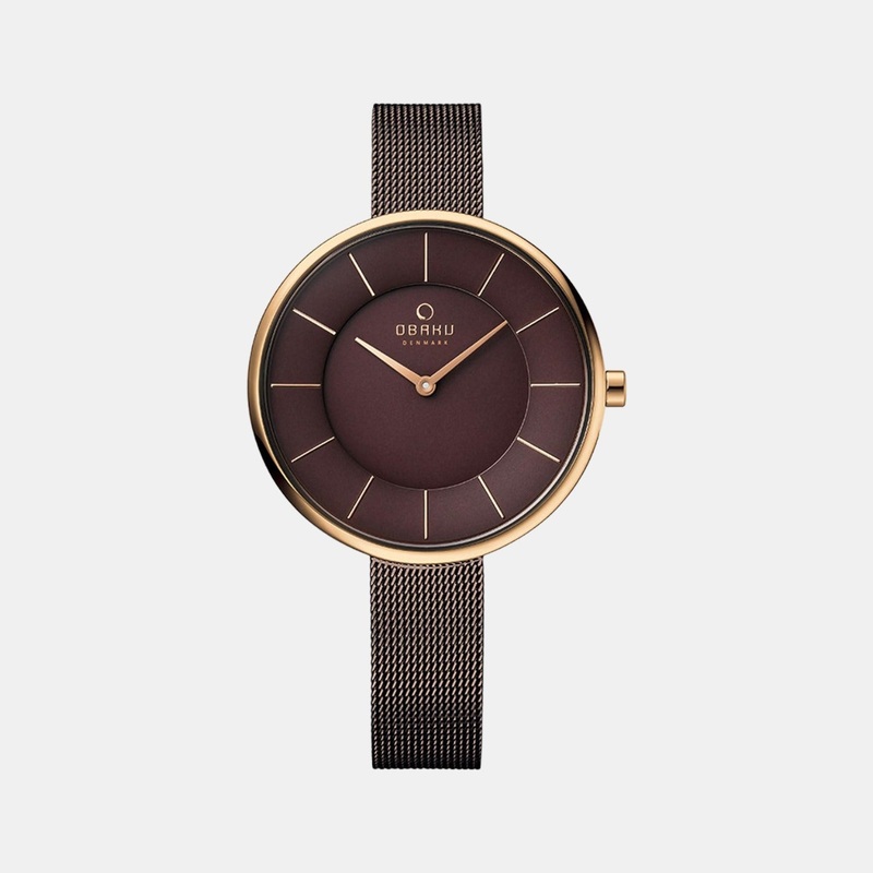 Women's Brown Analog Stainless Steel Watch V185LXVNMN