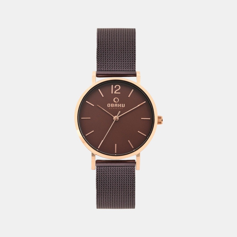 Women's Brown Analog Stainless Steel Watch V197LXVNMN