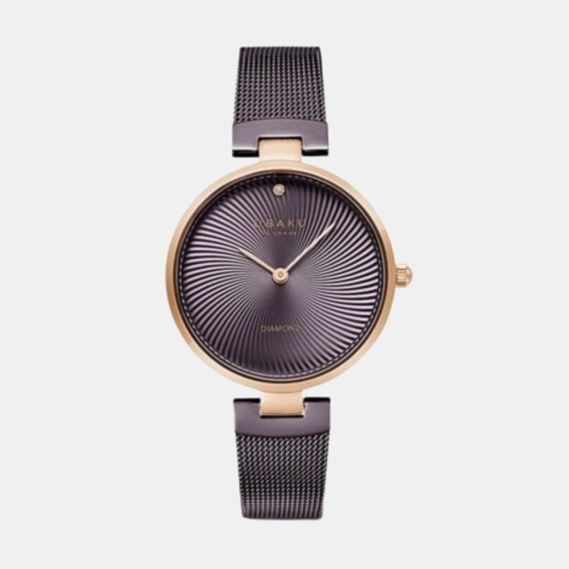 Women's Brown Analog Stainless Steel Watch V256LXVNMN