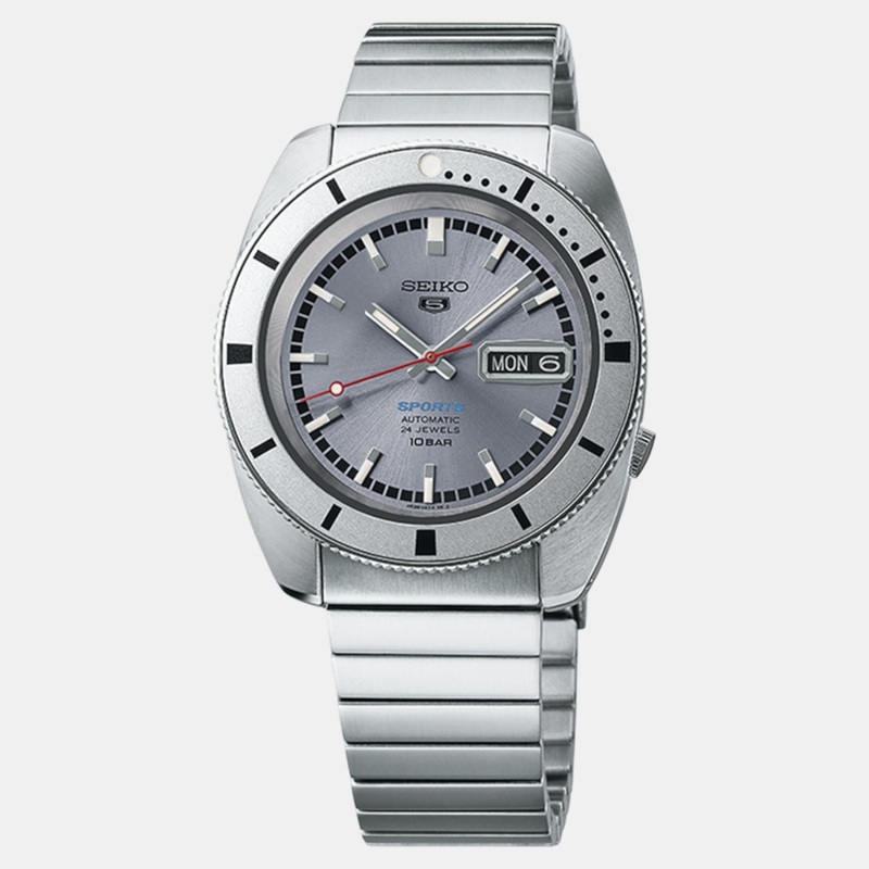 5 Sports Men Automatic Grey Dial Analog Stainless Steel Watch SRPL03K1