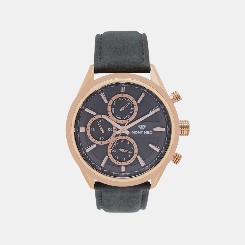 Dashing Blue Chronograph Men Leather Watch 7010C-L3304