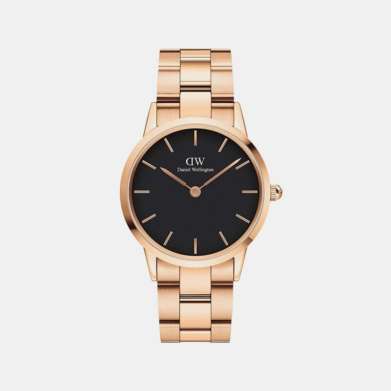 Iconic Men Black Analog Stainless Steel Watch DW00100210K