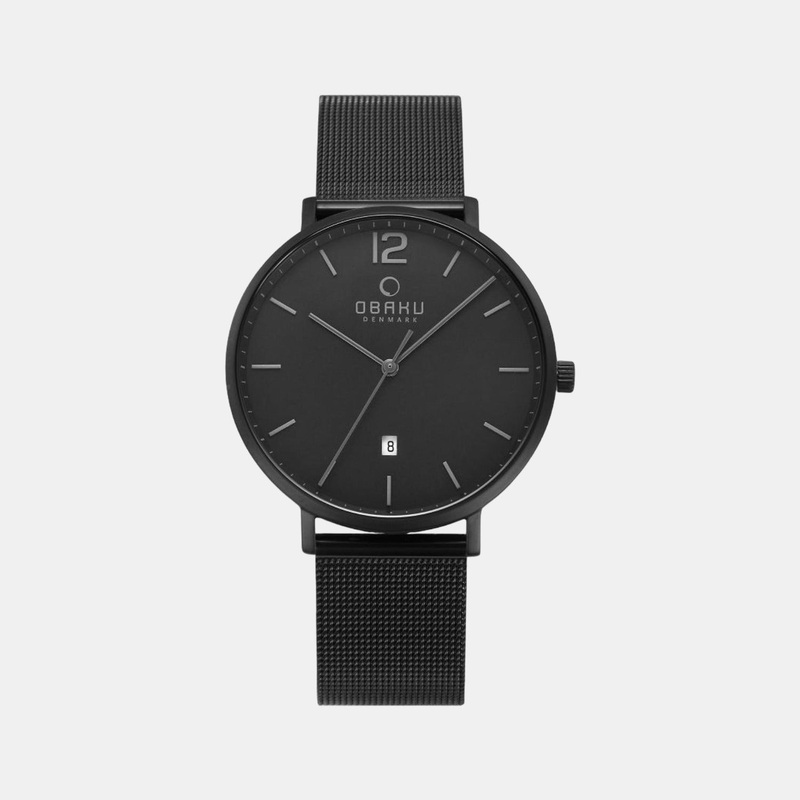 Men Black Analog Stainless Steel Watch V181GDBBMB