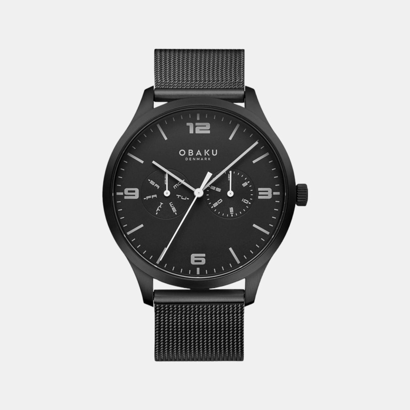 Men Black Analog Stainless Steel Watch V249GMBBMB