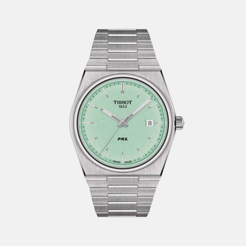 Men's PRX Green Dial Analog Stainless steel Watch T1374101109101