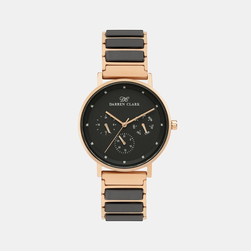 Men's Rose Gold Chronograph Brass Watch 1006F-C0304