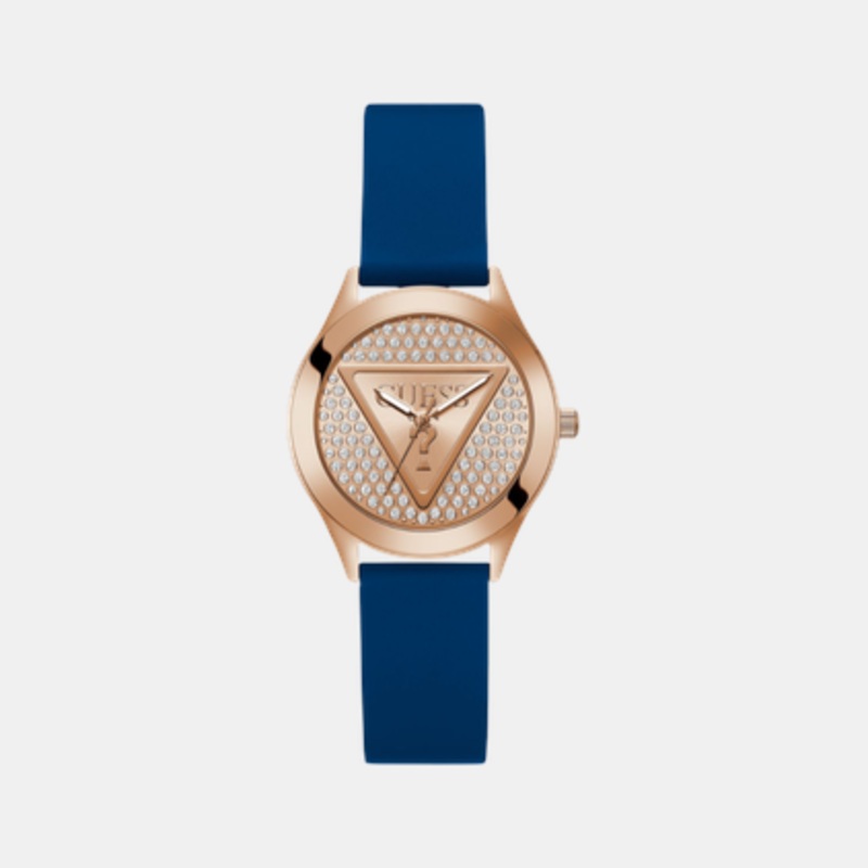 Trend Women Quartz Rose Gold Dial Analog Silicone Watch GW0745L4