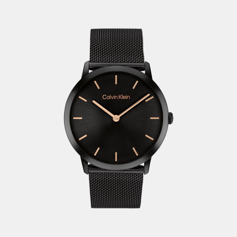 Unisex Quartz Analog Black Dial Mesh Watch 25300002