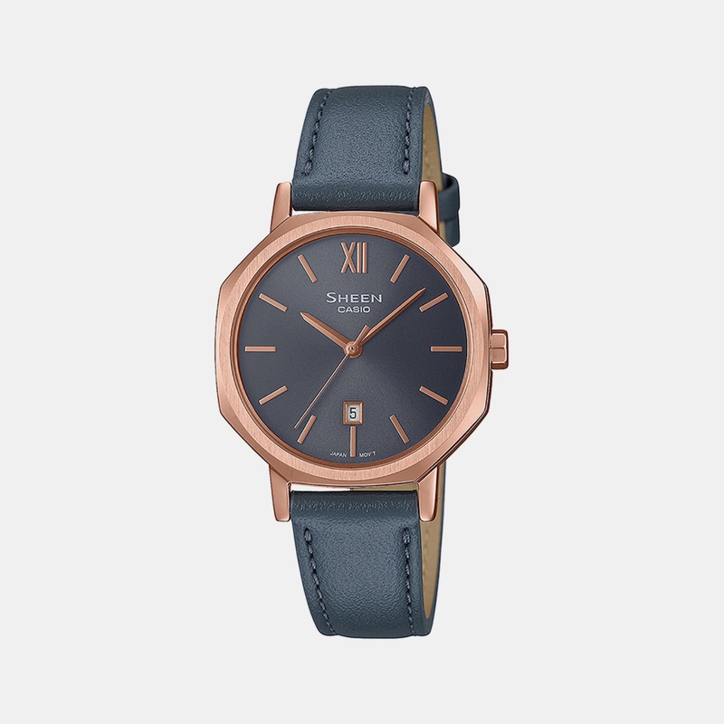 Women's Grey Analog Leather Watch SH291