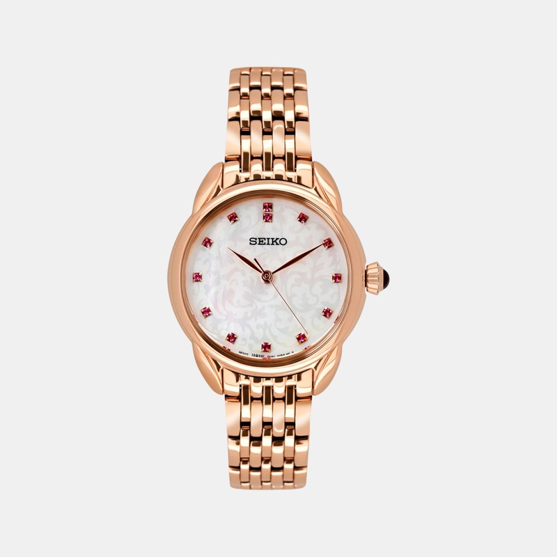 Dress Women Quartz Mother of Pearl Dial Analog Stainless Steel Watch SUR564P1