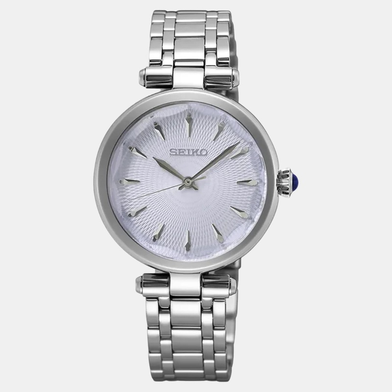 Dress Women Quartz White Dail Analog Stainless Steel Watch SRZ553P1