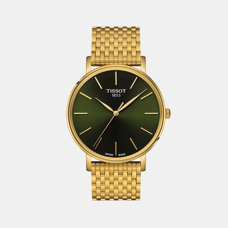 Everytime Men Analog Green Dial Quartz Stainless Steel Watch T1434103309100