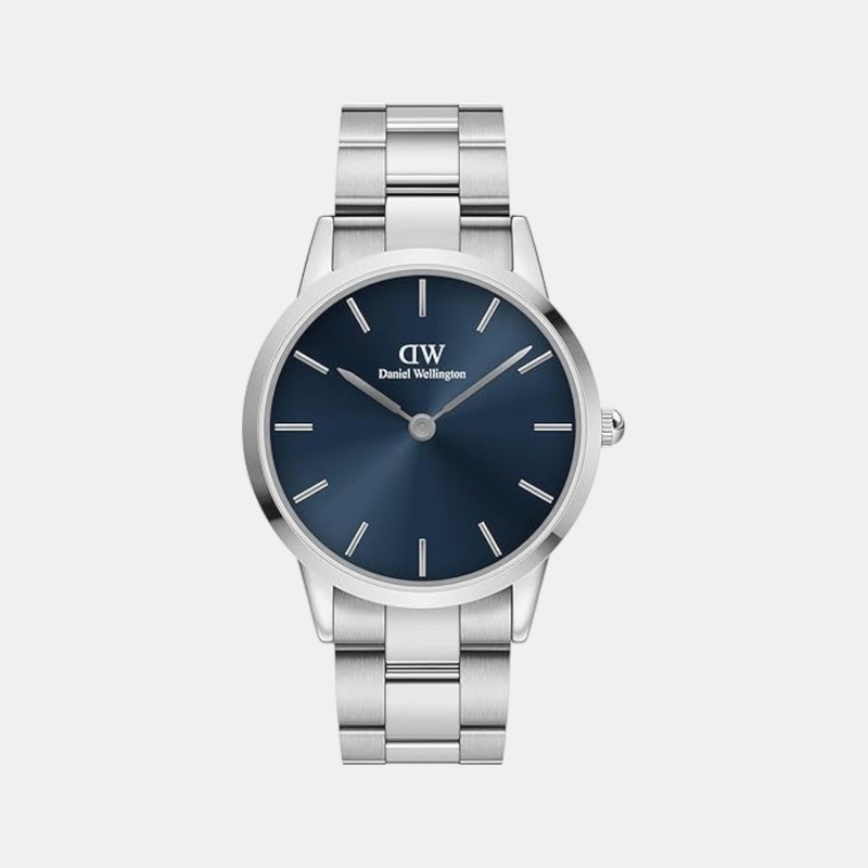 Iconic Men Blue Analog Stainless Steel Watch DW00100448K