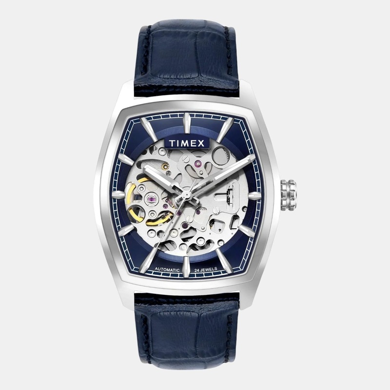 Men Automatic Blue Dial Analog Leather Watch TWEG25900