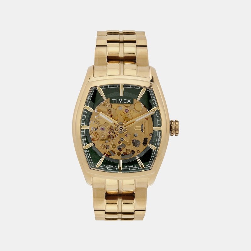 Men Automatic Green Dial Analog Stainless Steel Watch TWEG25902