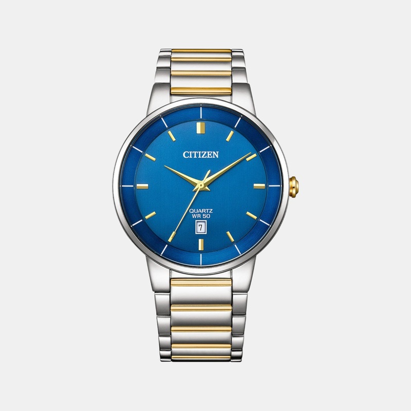 Men Quartz Blue Dial Analog Stainless Steel Band Watch BI5124-50L