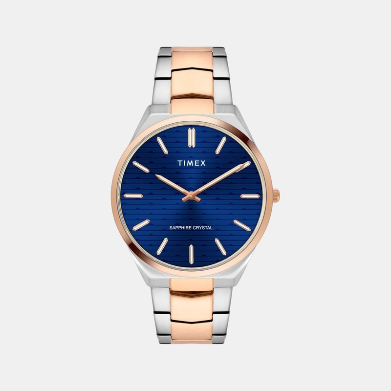 Men Quartz Blue Dial Analog Stainless Steel Watch TWEG25802